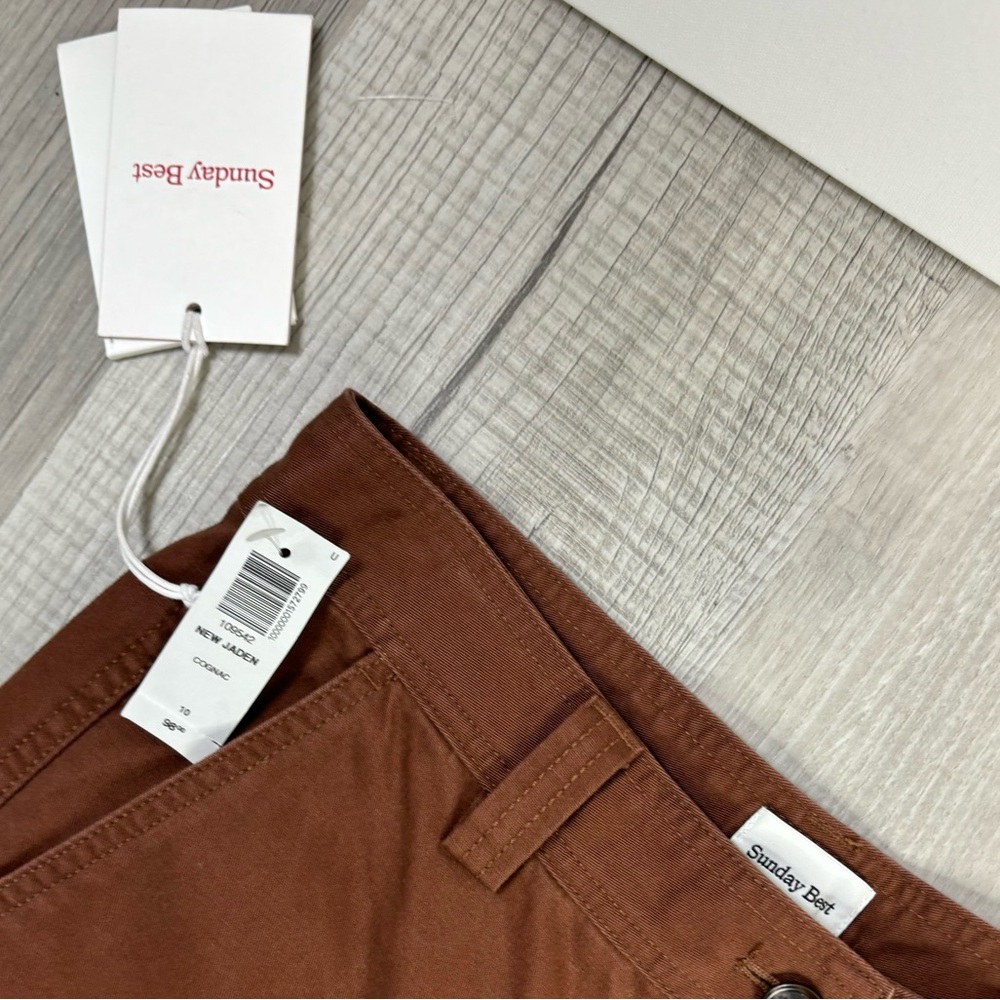 NWT Sunday Best Brown Trouser Pants Straight Leg Size 10 - Picture 3 of 5